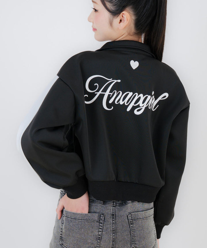 前シャーリング ダブルジップ ジャージ ブルゾン 915-7875