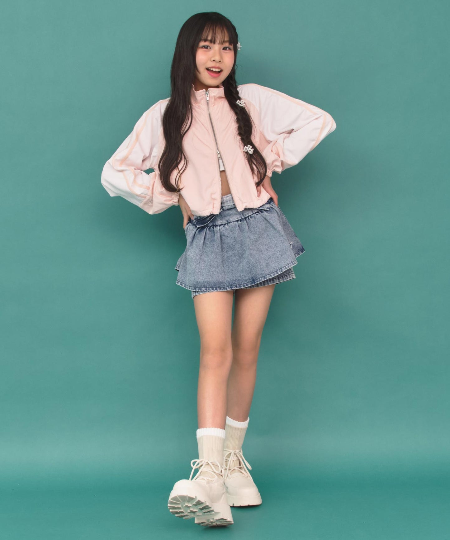 ライトピンク/140cm(XSサイズ着用)