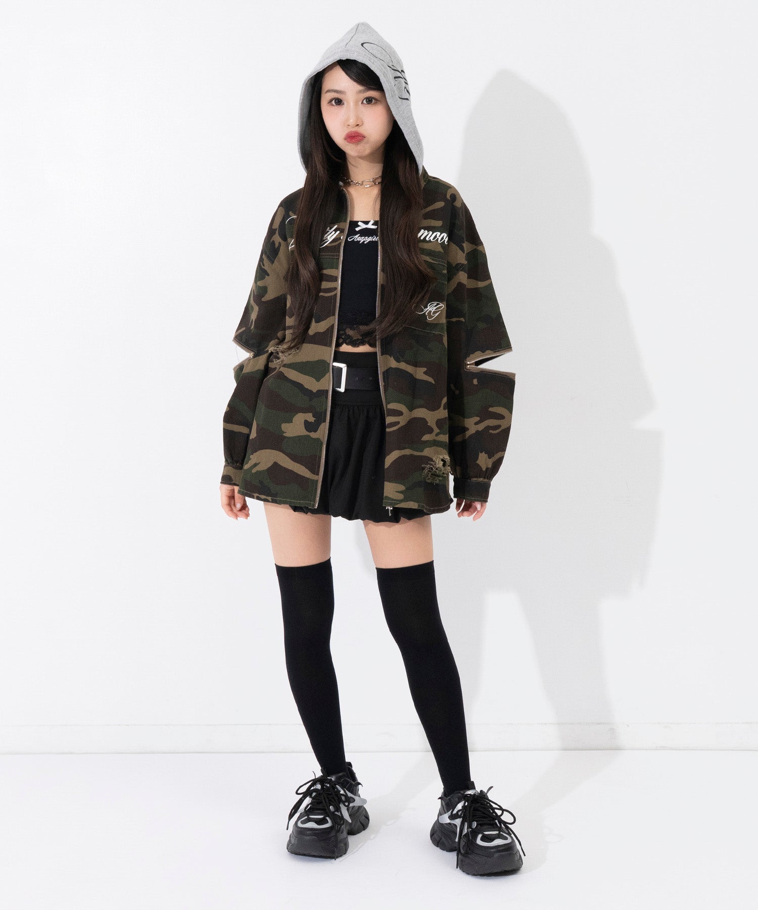 フード付 ダブルジップ ジャケット シャツ 915-7929 – ANAP オンライン