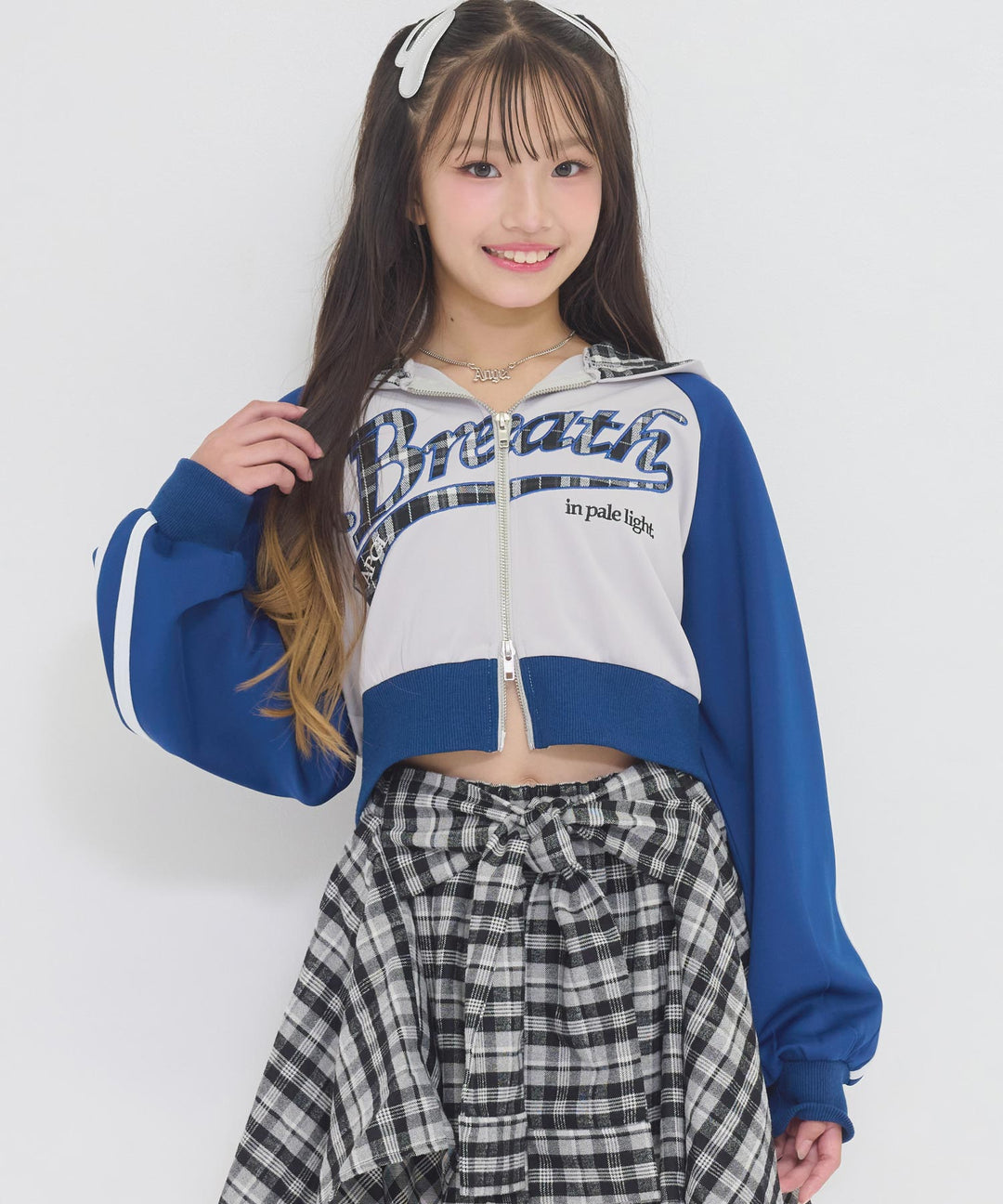 ネイビー(Sサイズ着用/身長：約146cm)