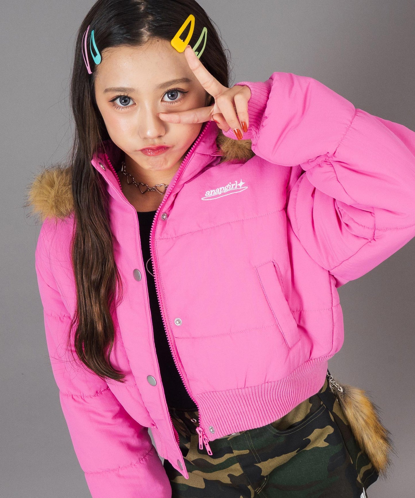 フード ファー 付 中綿 ブルゾン【キッズお揃い】 916-7782