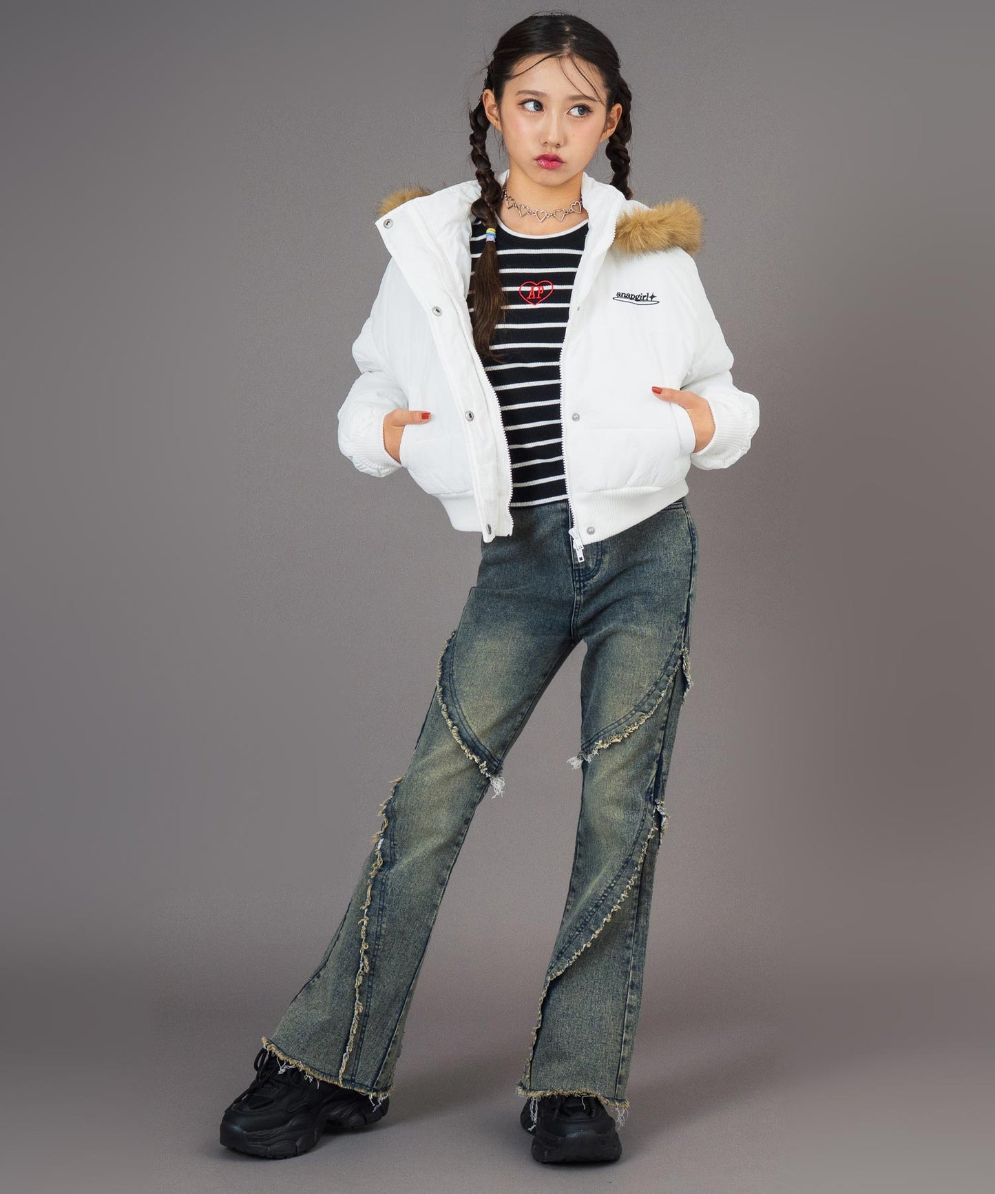 フード ファー 付 中綿 ブルゾン【キッズお揃い】 916-7782