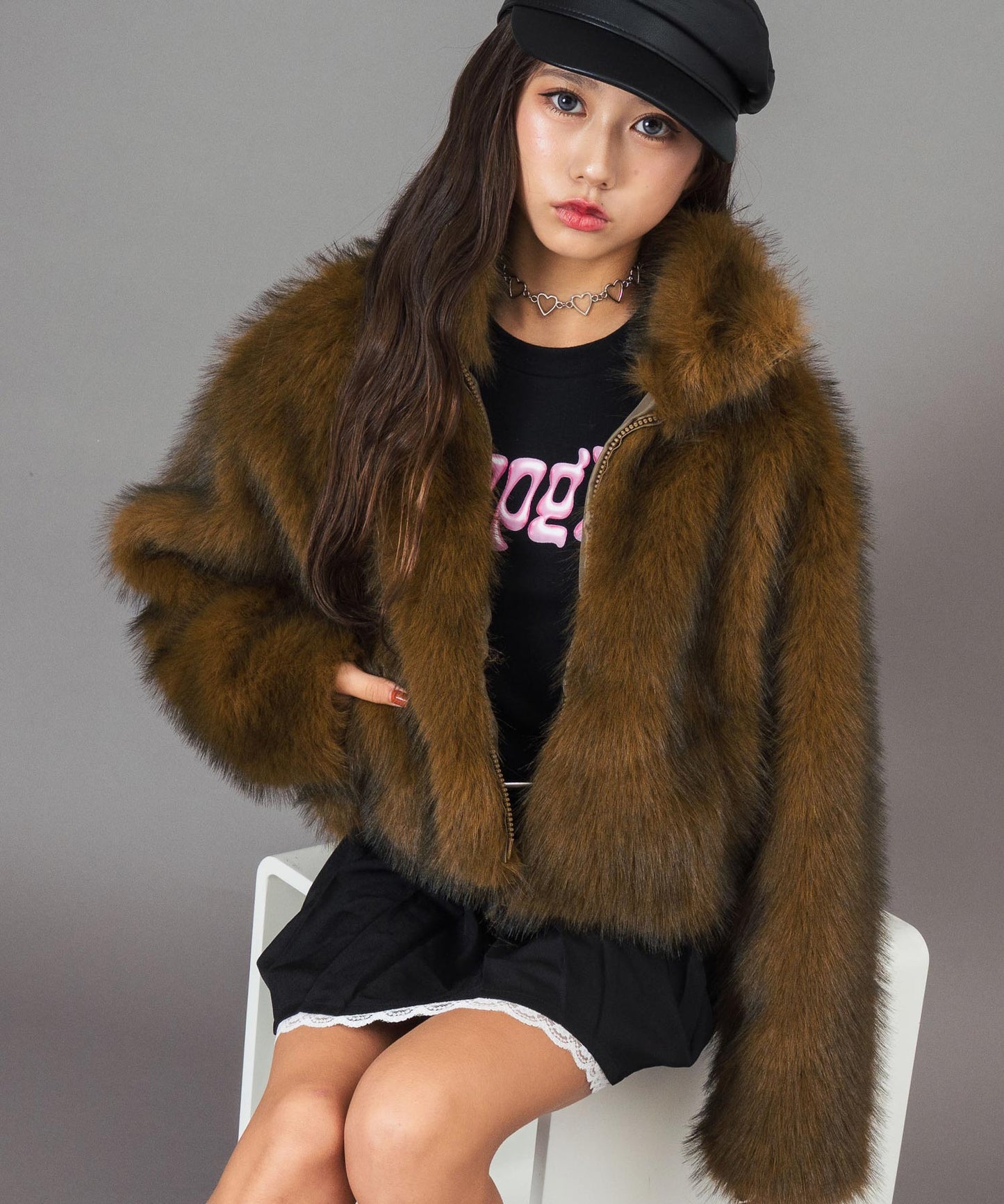 ダブル ジップ ファー ブルゾン 916-7783