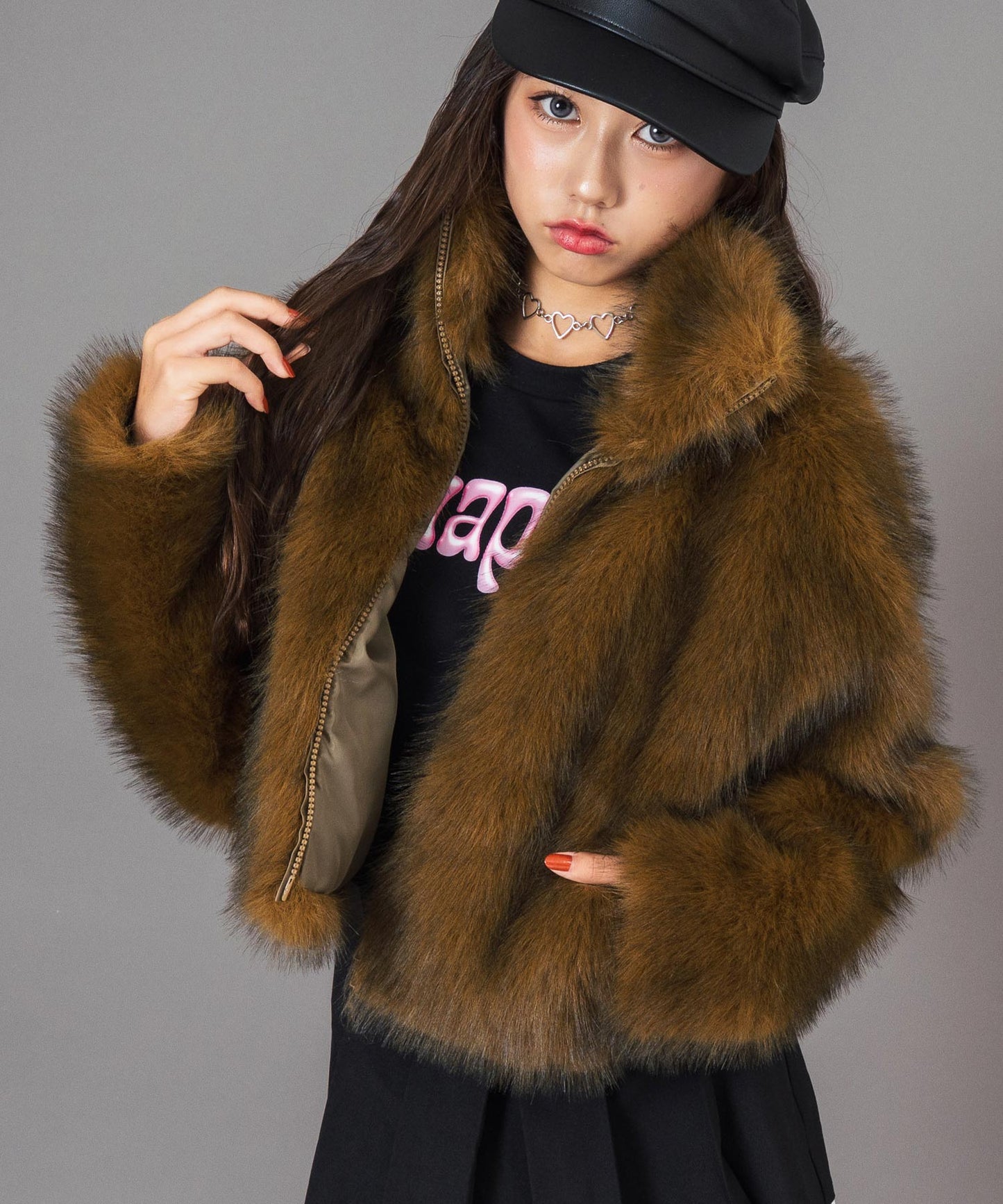 ダブル ジップ ファー ブルゾン 916-7783