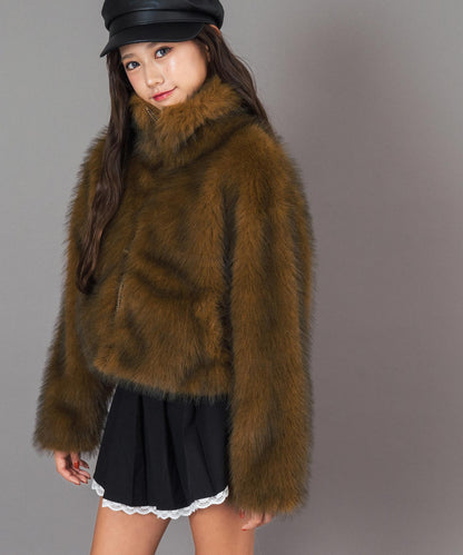 ダブル ジップ ファー ブルゾン 916-7783