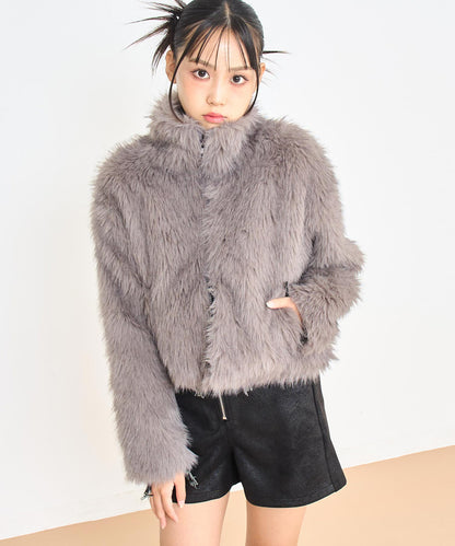 ダブル ジップ ファー ブルゾン 916-7783