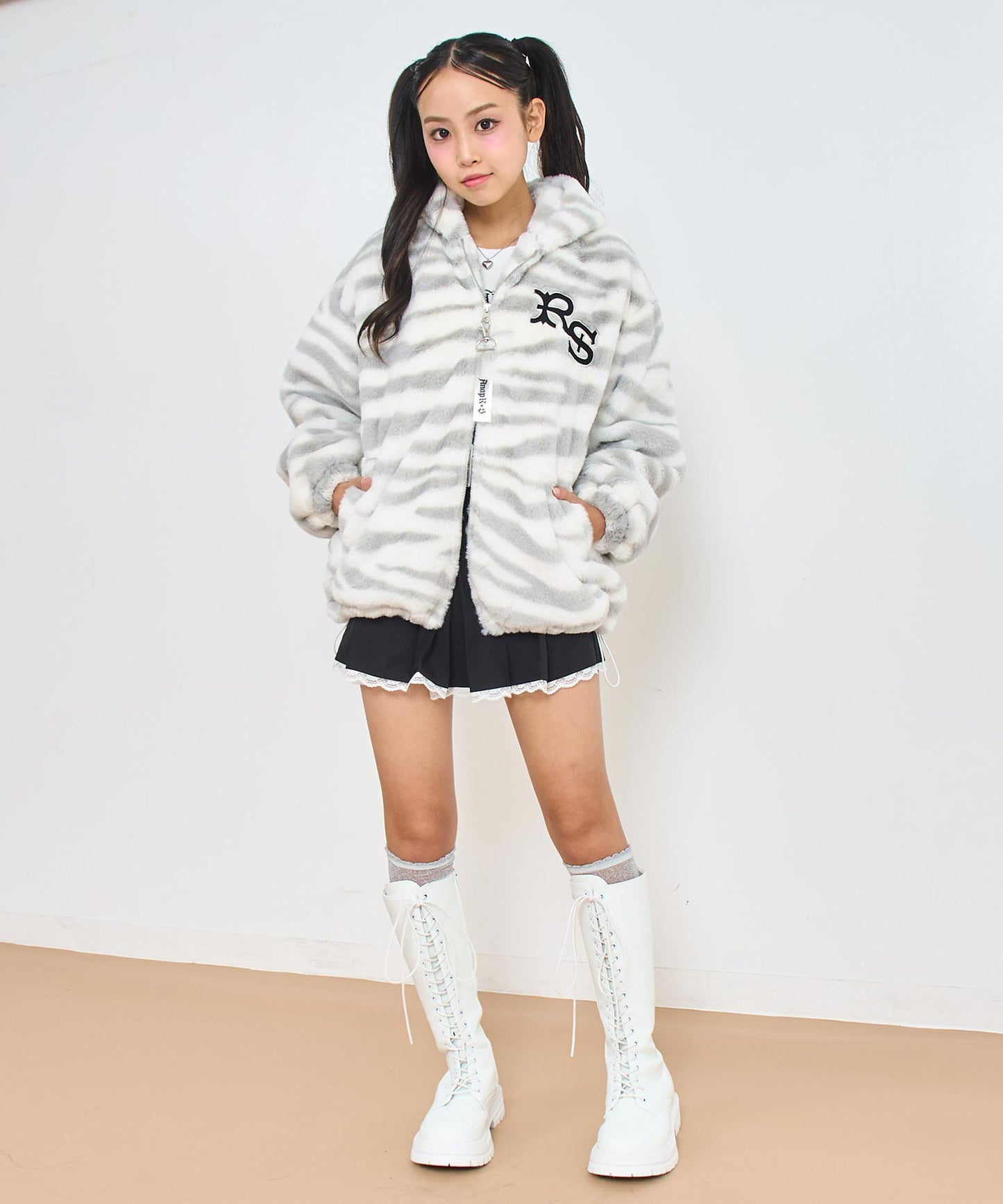 ANAPR＋S ネコ耳 フード ファー ブルゾン【ユニセックス】 【キッズお揃い】 916-7784