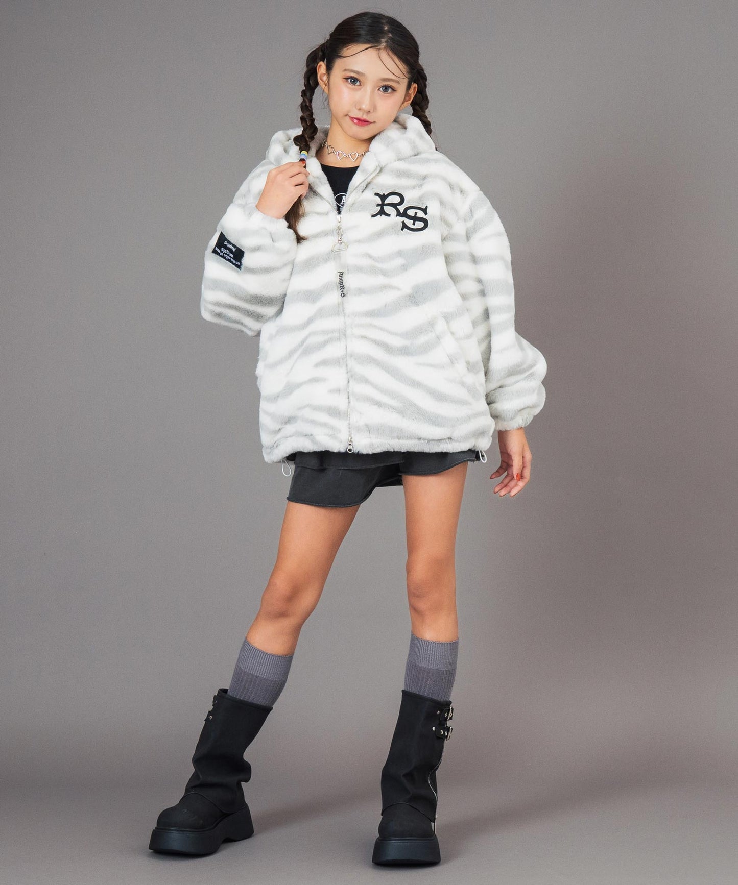 ANAPR＋S ネコ耳 フード ファー ブルゾン【ユニセックス】 【キッズお揃い】 916-7784