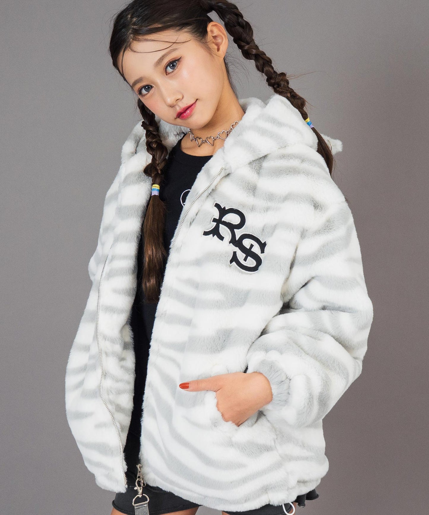 ANAPR＋S ネコ耳 フード ファー ブルゾン【ユニセックス】 【キッズお揃い】 916-7784