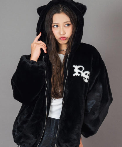 ANAPR＋S ネコ耳 フード ファー ブルゾン【ユニセックス】 【キッズお揃い】 916-7784