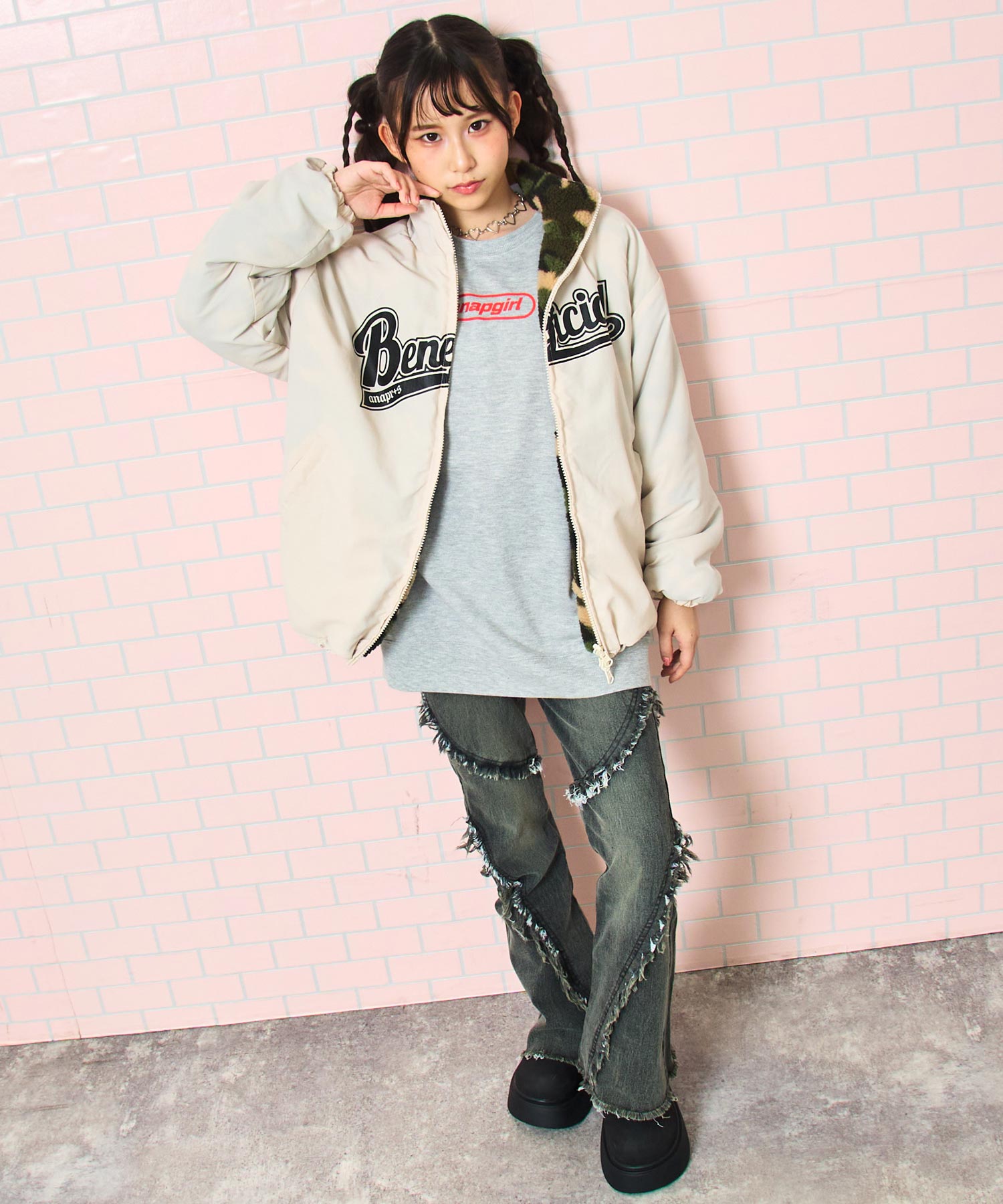 ベージュ/148cm(Sサイズ着用)