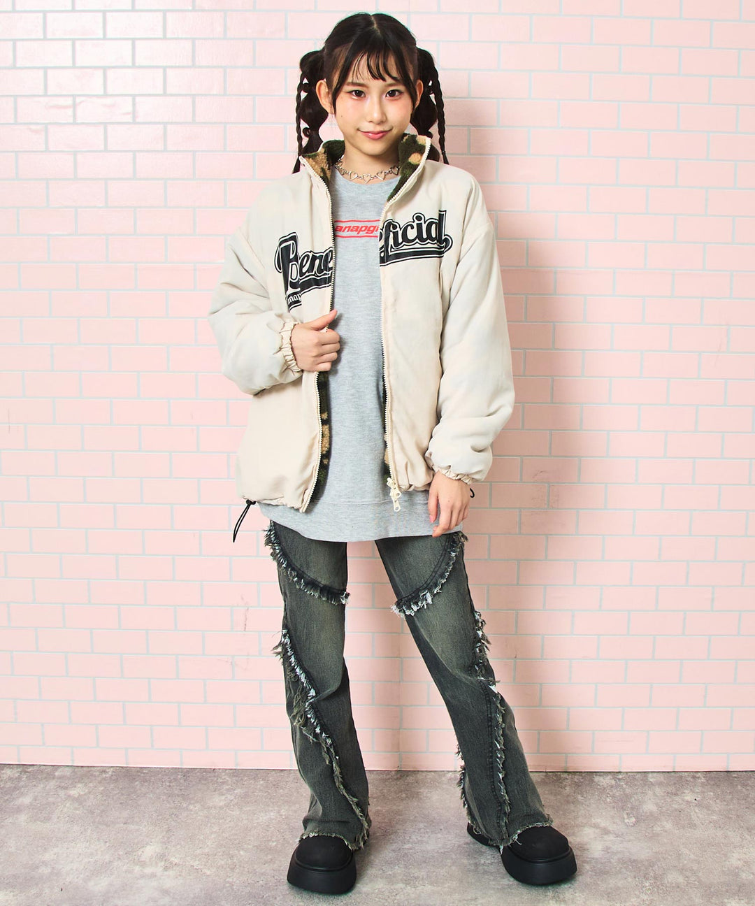 ベージュ/148cm(Sサイズ着用)