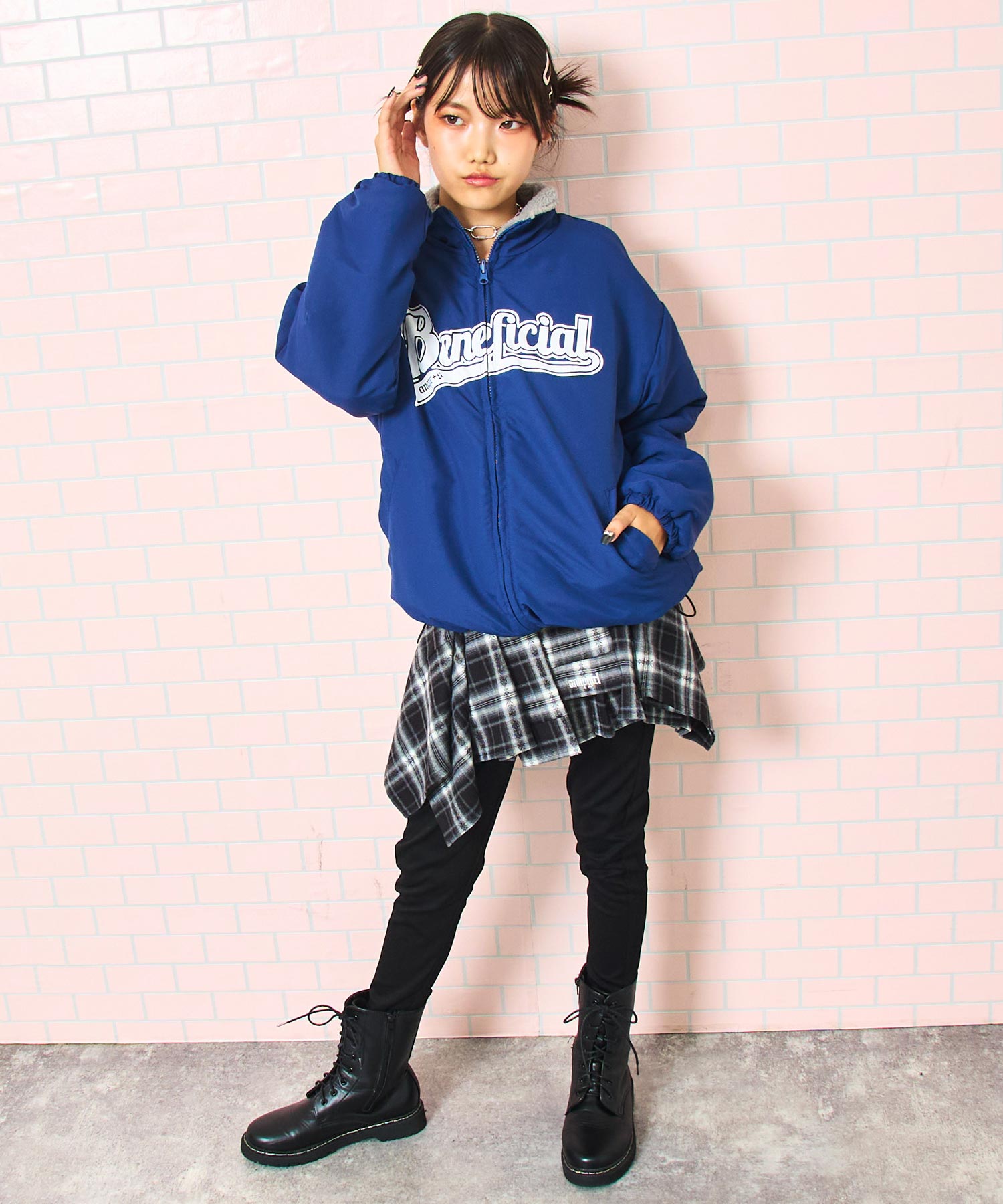 ネイビー/150cm(Sサイズ着用)