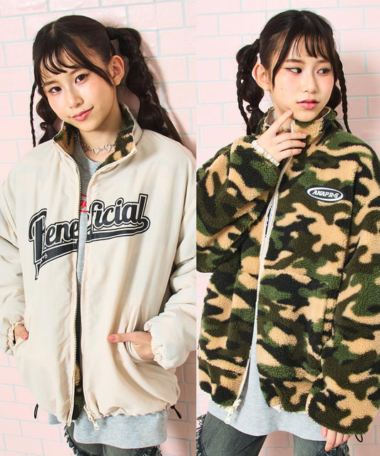 ANAPR＋S 撥水加工 リバーシブル ボア ブルゾン 【ユニセックス】【キッズお揃い】 916-7785