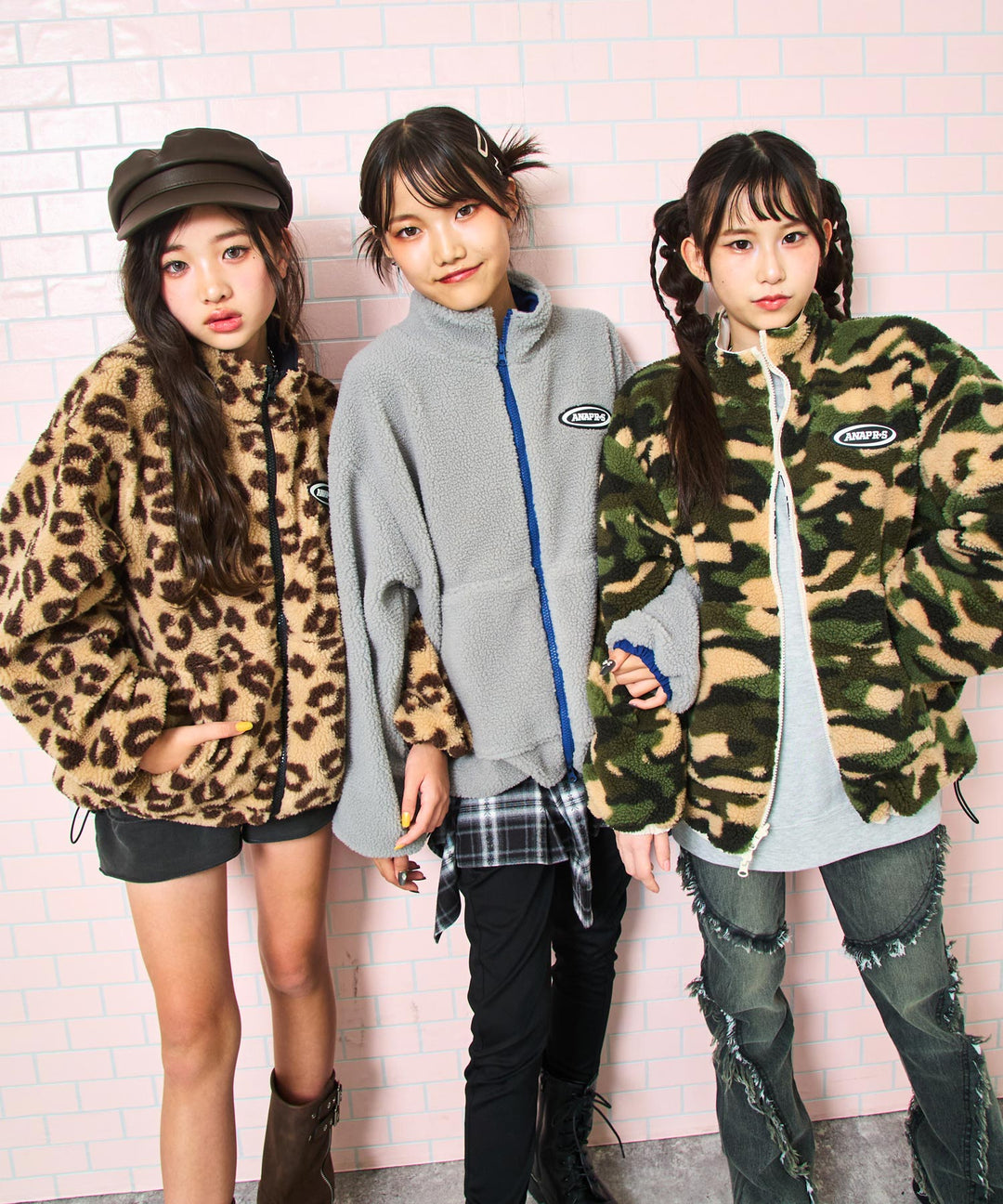 ANAPR＋S 撥水加工 リバーシブル ボア ブルゾン 【ユニセックス】【キッズお揃い】 916-7785