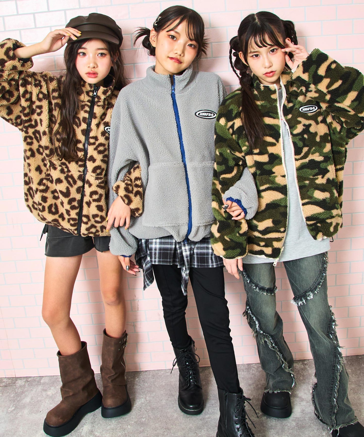 ANAPR＋S 撥水加工 リバーシブル ボア ブルゾン 【ユニセックス】【キッズお揃い】 916-7785