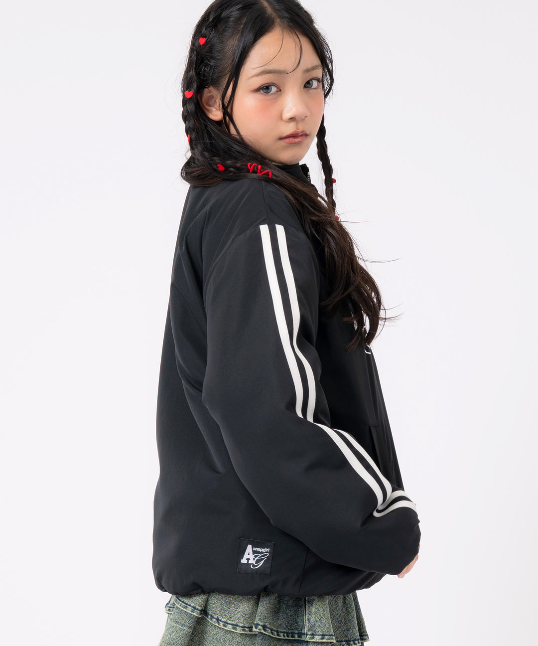 ブラック(Sサイズ着用/身長：約152cm)