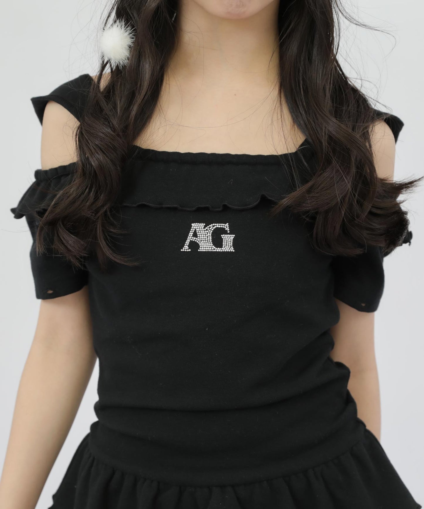 ブラック(Sサイズ着用/身長：約145cm)