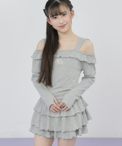 ライトグレー(Sサイズ着用/身長：約148cm)