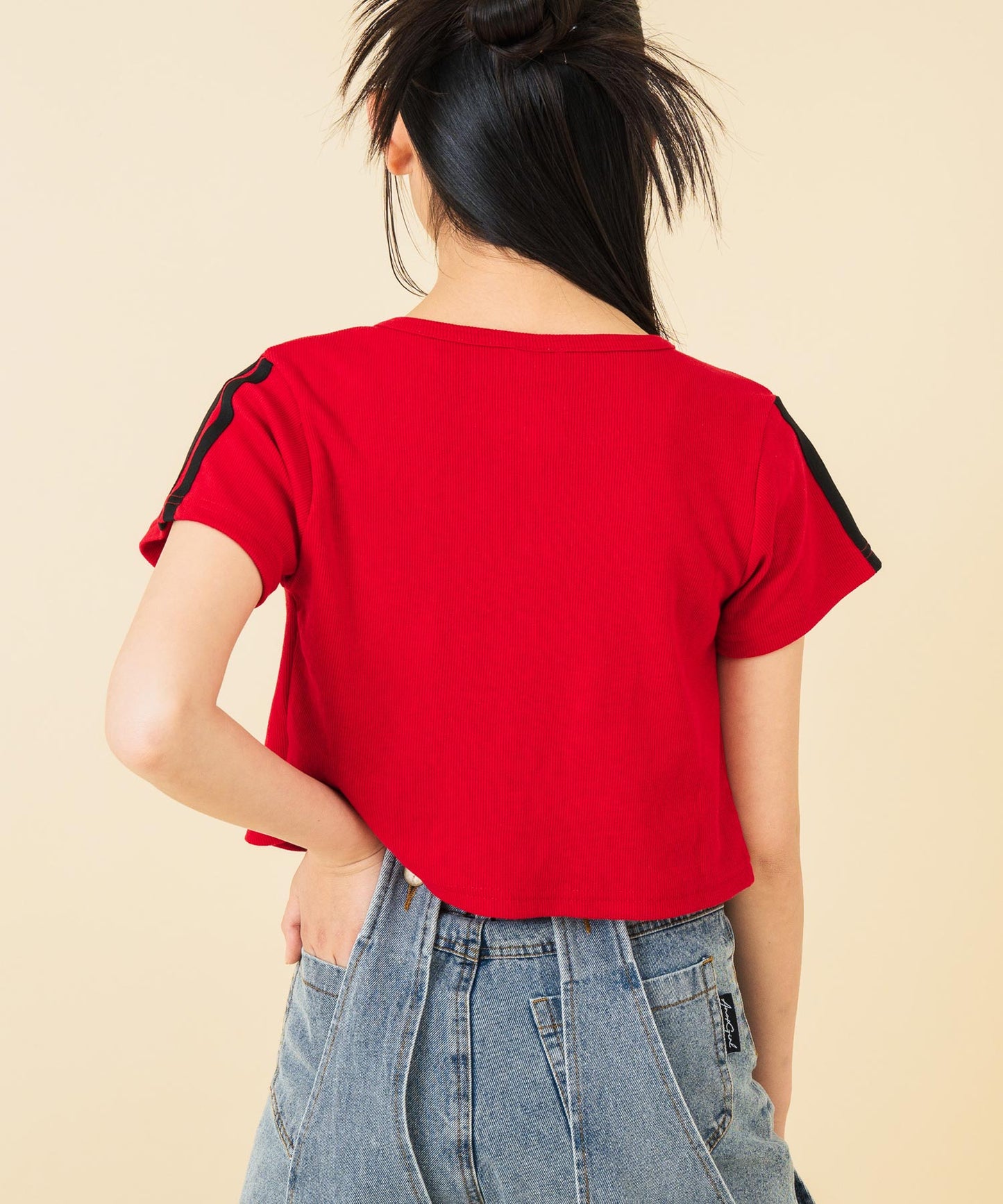 ライン入 ダブルジップ カーデ × キャミソール SET【キッズお揃い】 918-7667