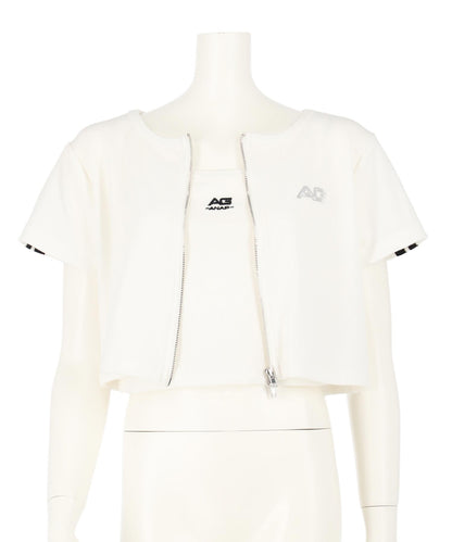 ライン入 ダブルジップ カーデ × キャミソール SET【キッズお揃い】 918-7667