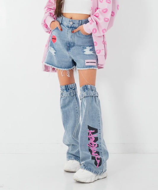 KOGYARU×ANAP  デニム ショートパンツ × レッグウォーマー 918-7826
