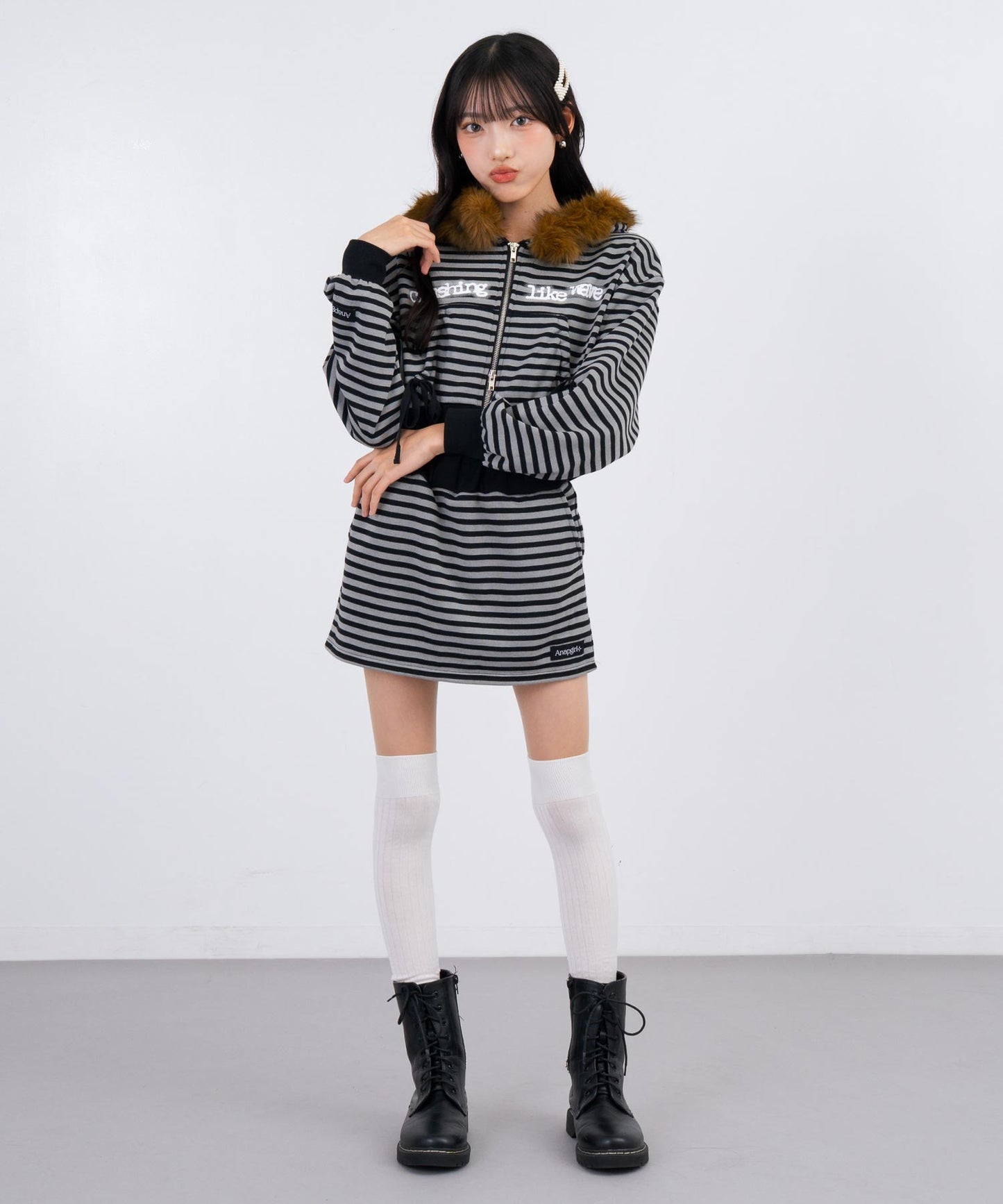 ブラック/グレー/152cm(Sサイズ着用)