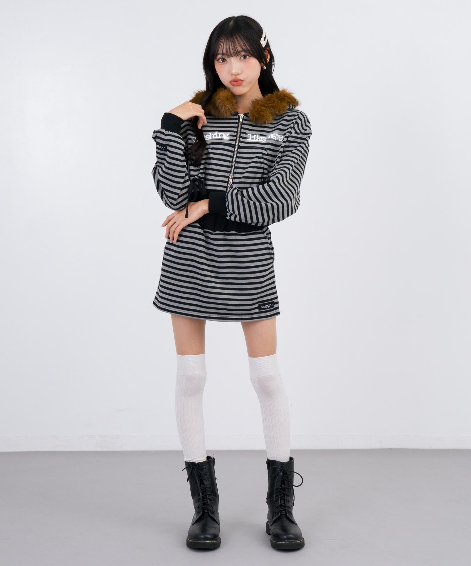 ブラック/グレー/152cm(Sサイズ着用)