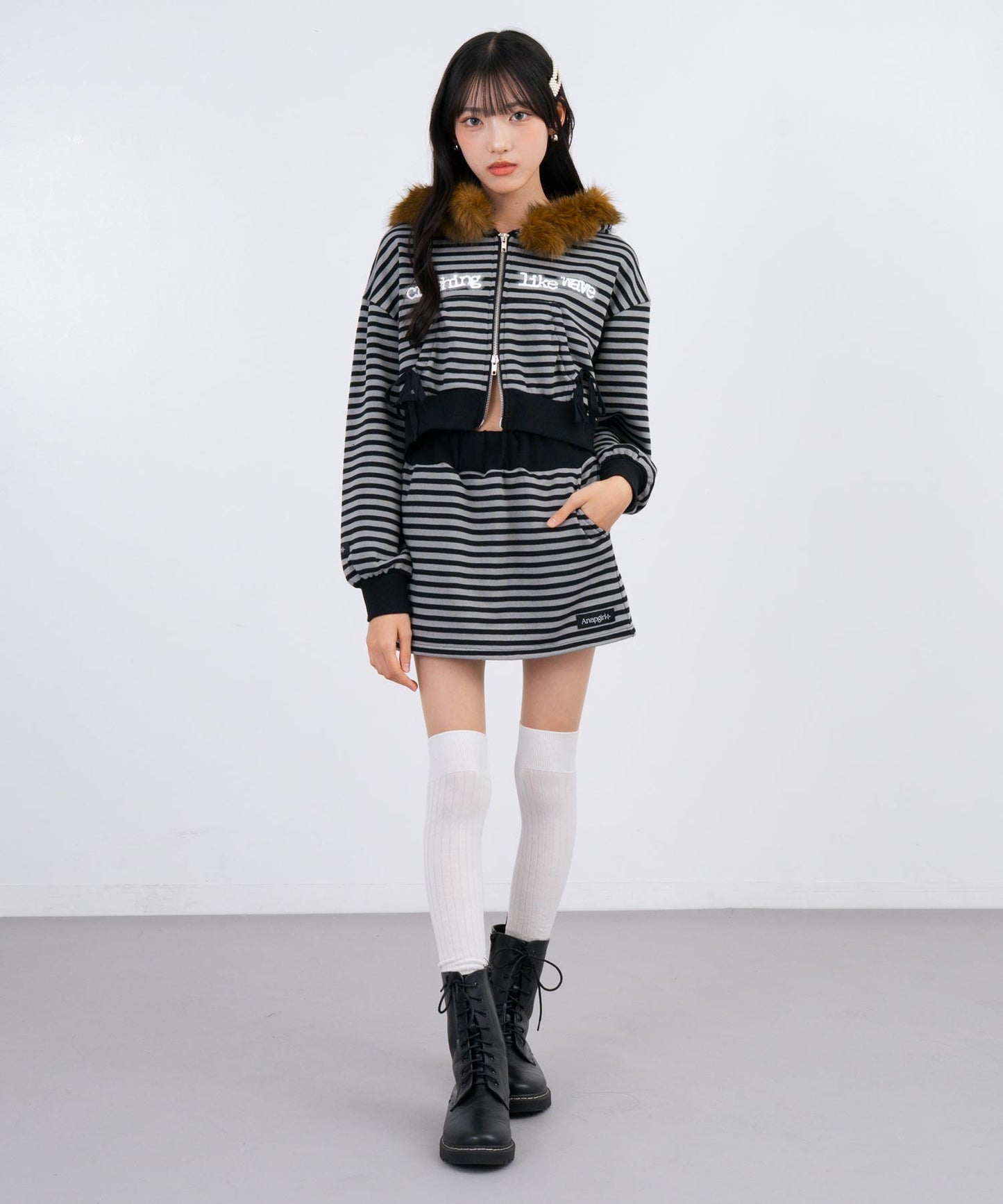 ブラック/グレー/152cm(Sサイズ着用)