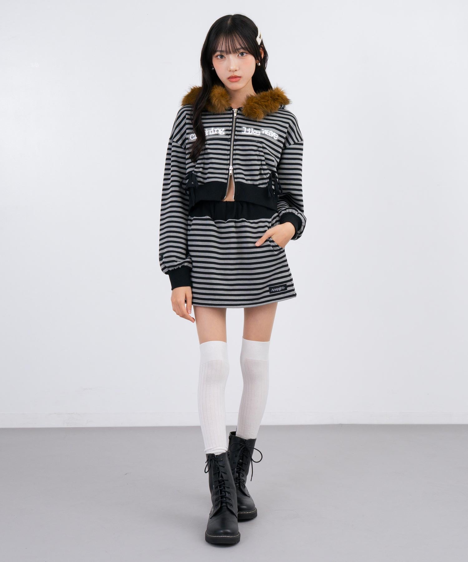 ブラック/グレー/152cm(Sサイズ着用)