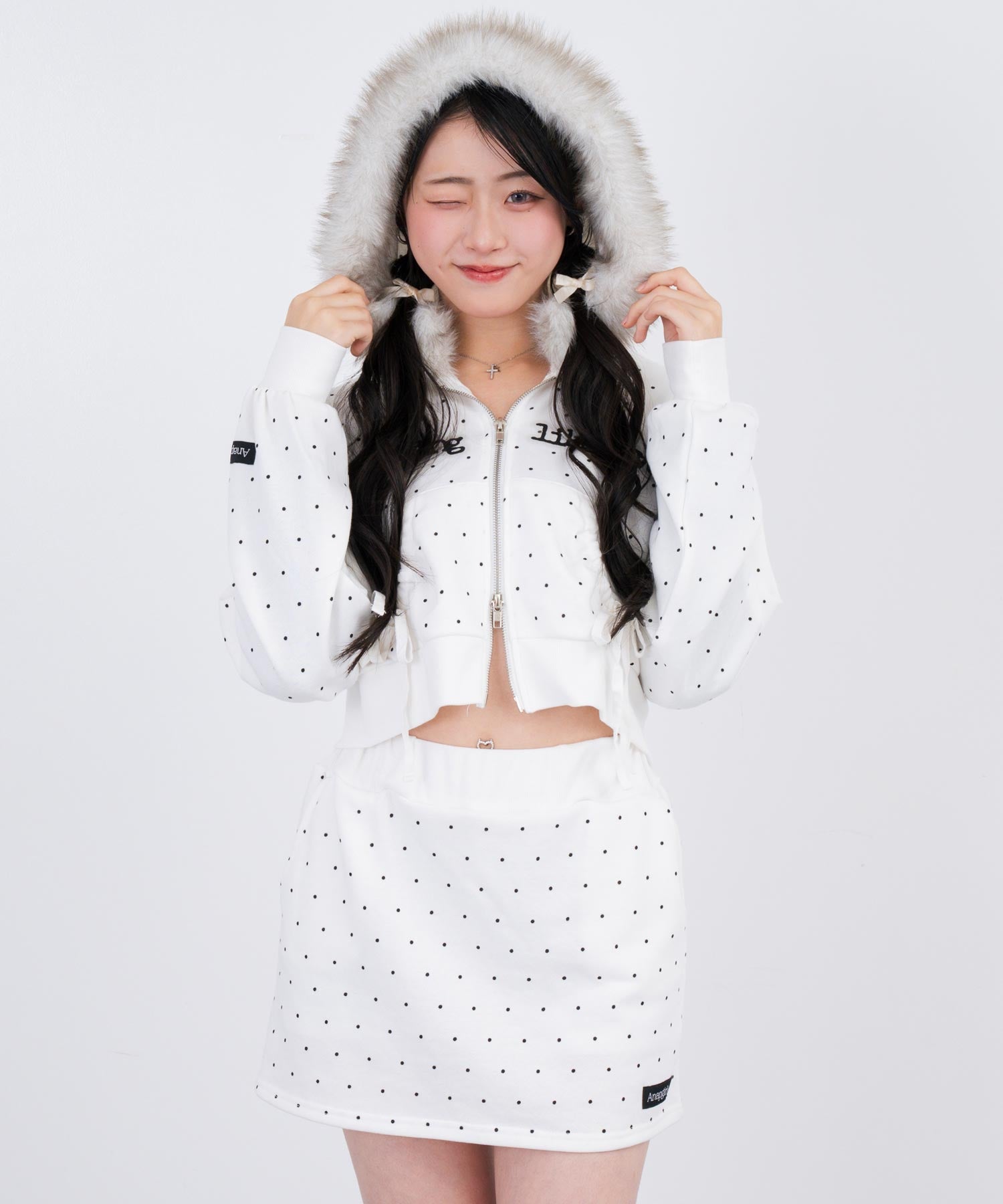 ホワイト/ブラック/157cm(Mサイズ着用)