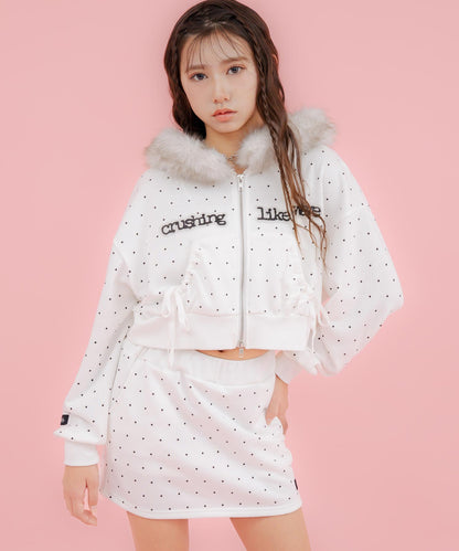 ホワイト/ブラック/152cm(Sサイズ着用)