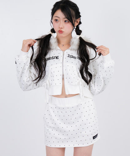 ホワイト/ブラック/157cm(Mサイズ着用)