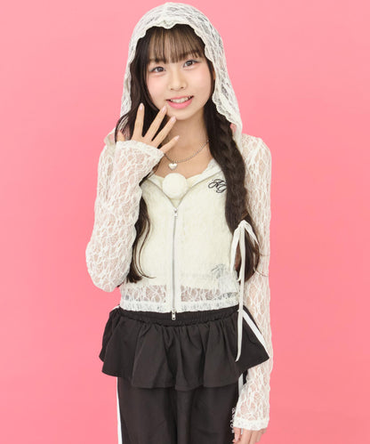 アイボリー(XSサイズ着用/身長：約140cm)