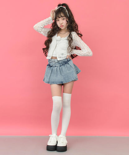 ホワイト(XSサイズ着用/身長：約143cm)