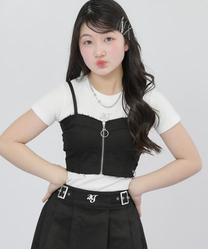 ブラック(Sサイズ着用/身長：約152cm)