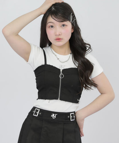 ブラック(Sサイズ着用/身長：約152cm)