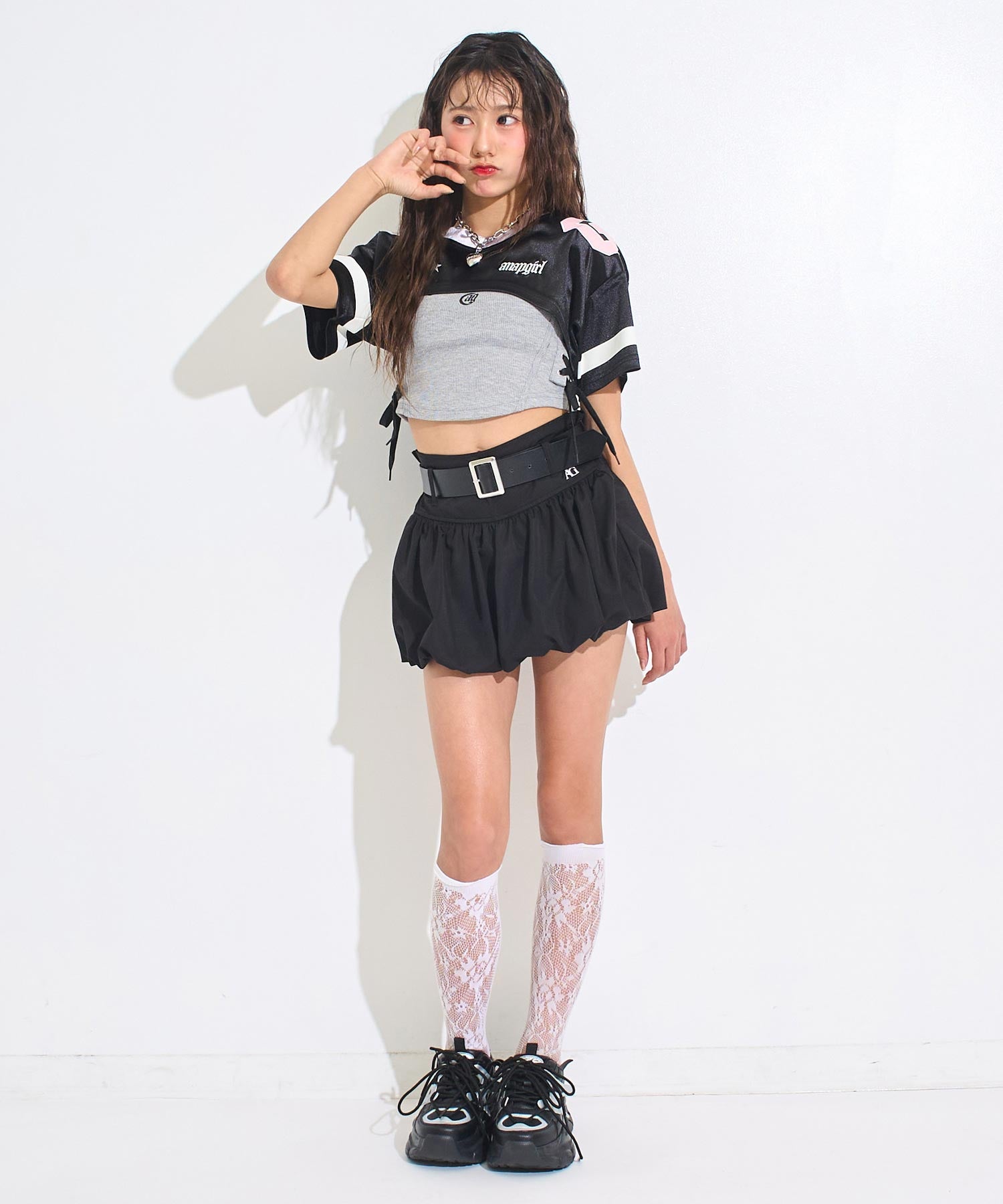 ブラック (Sサイズ着用/身長：約156cm)