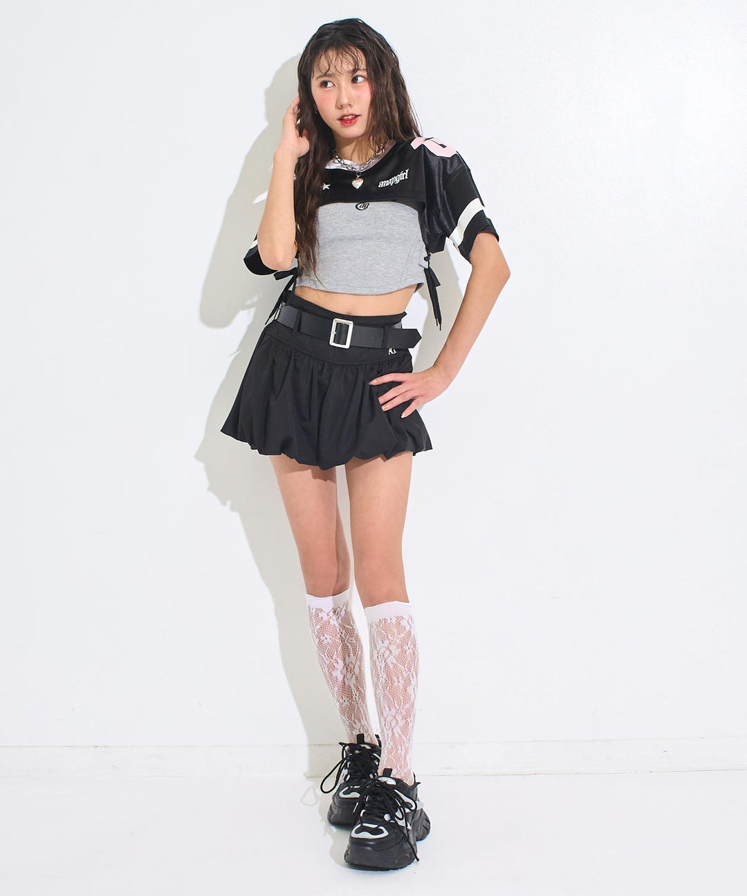ブラック (Sサイズ着用/身長：約156cm)
