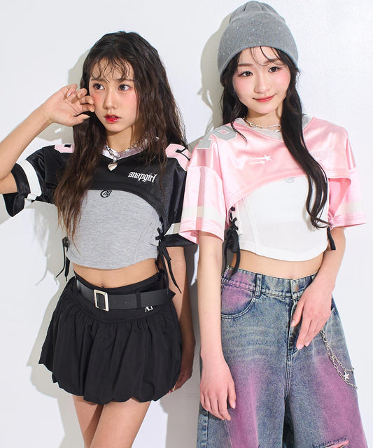 ショートゲームシャツ × パッド入り ビスチェセット 918-7938