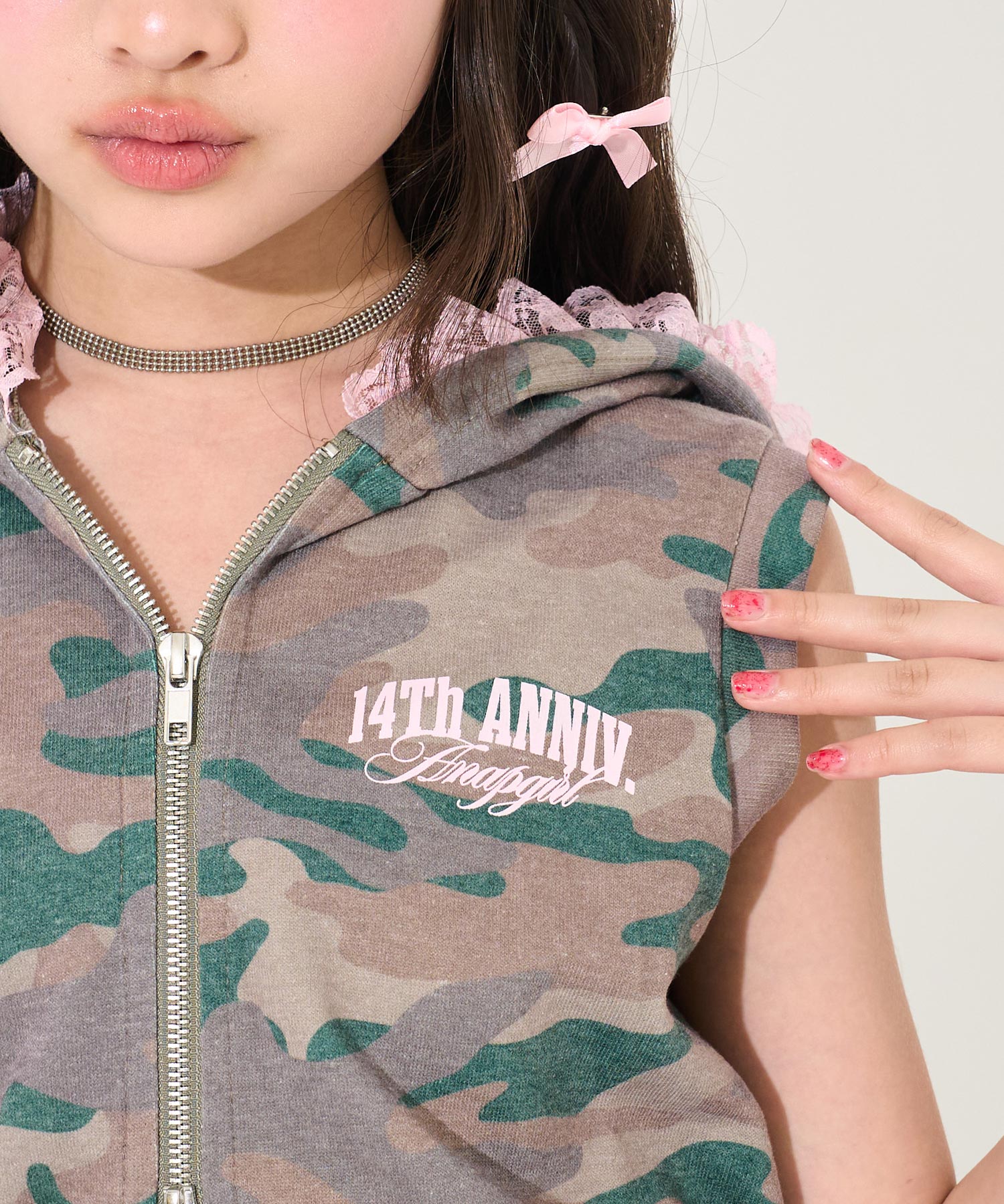 カーキ(XSサイズ着用/身長：約147cm)