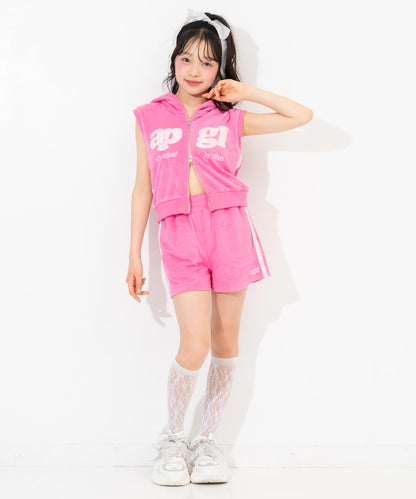 ピンク(Sサイズ着用/身長：約146cm)