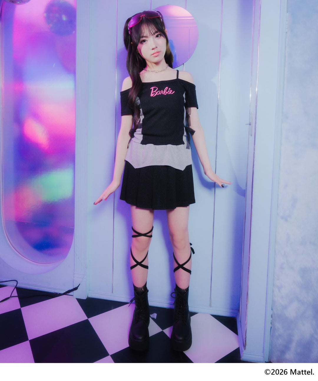 ブラック(Mサイズ着用/身長：約161cm)