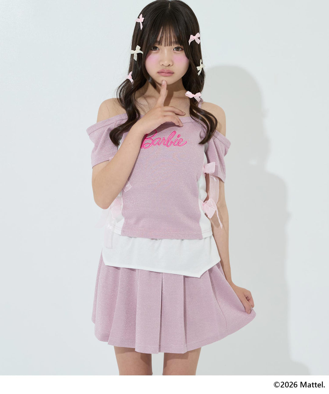 ライトピンク(Sサイズ着用/身長：約150cm)