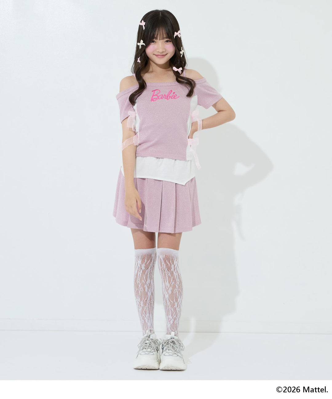 ライトピンク(Sサイズ着用/身長：約150cm)