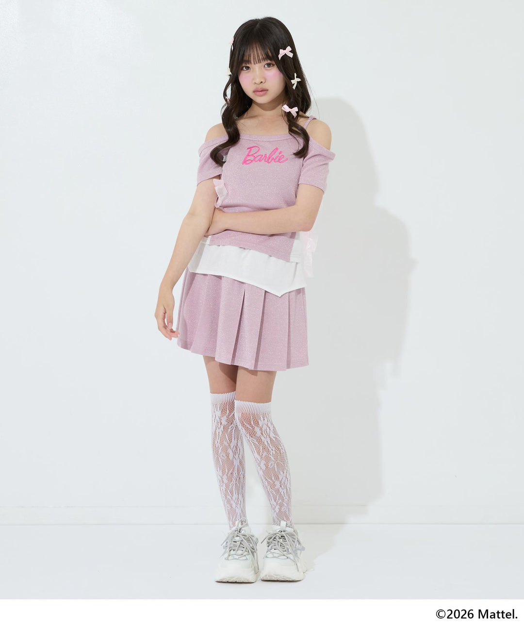 ライトピンク(Sサイズ着用/身長：約150cm)