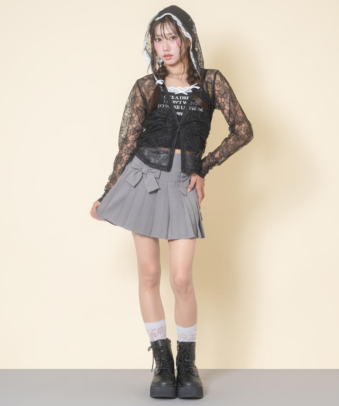 ブラック(Mサイズ着用/身長：約156cm)