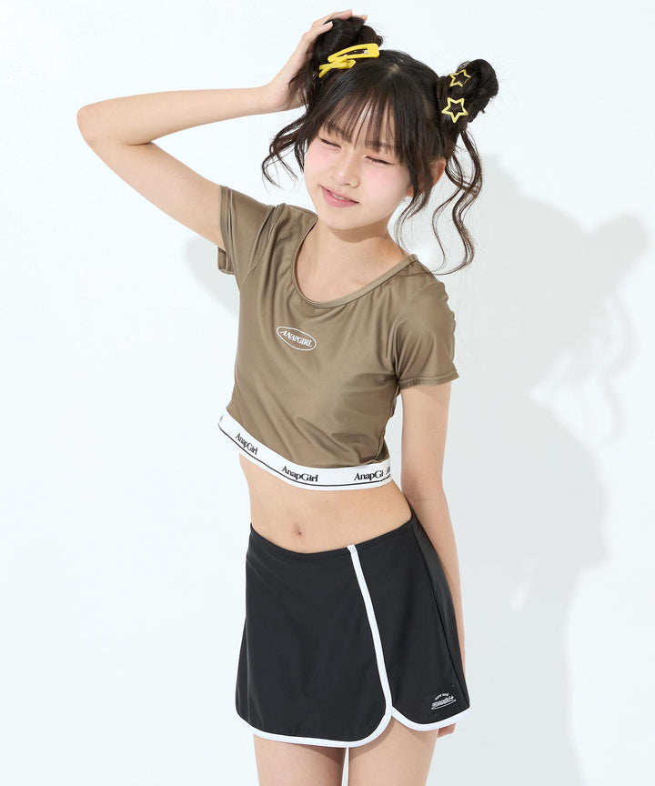 ブラウン(XSサイズ着用/身長：約147cm)