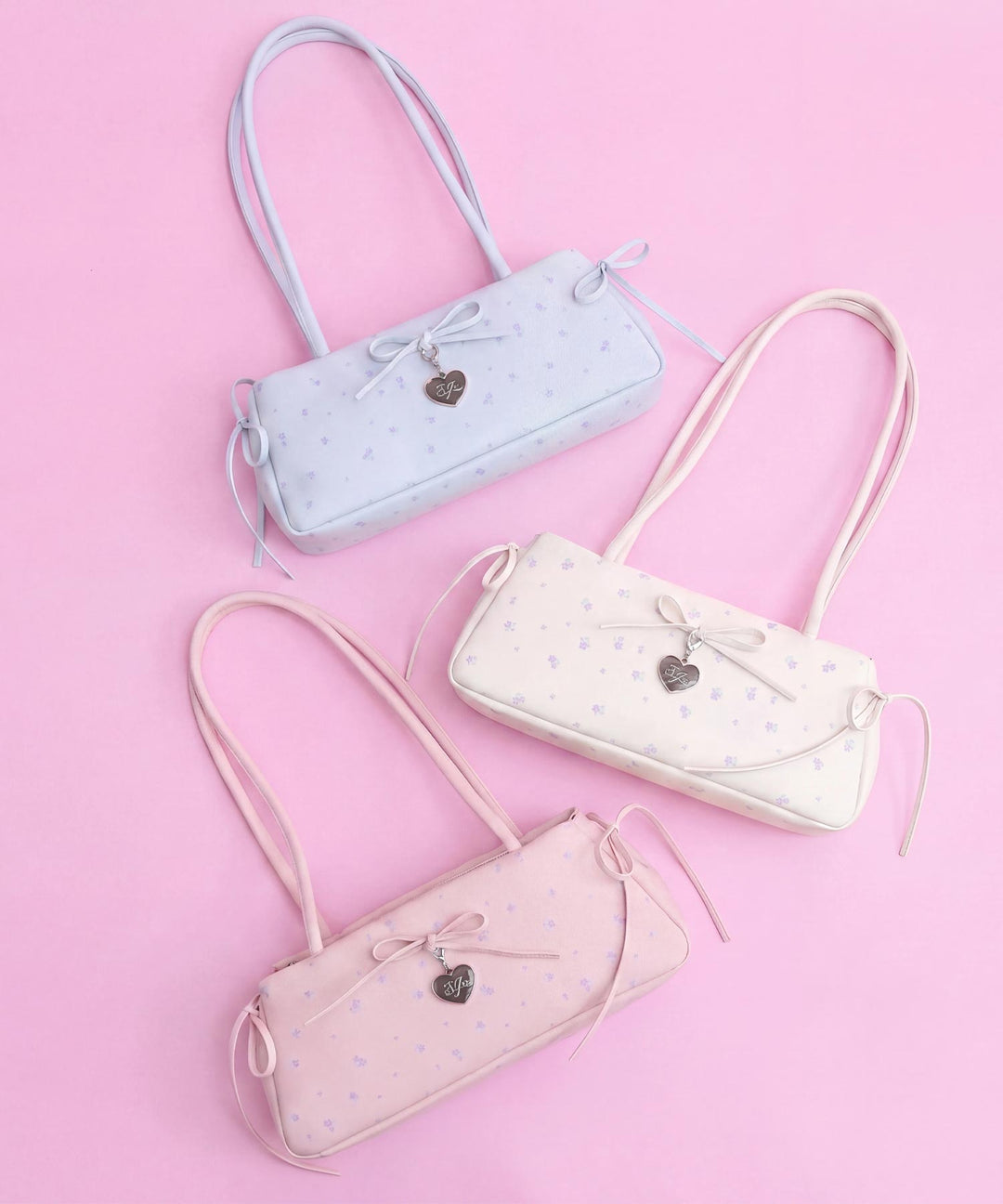 小花柄 ロングハンドル ボストンバッグ 919-7996