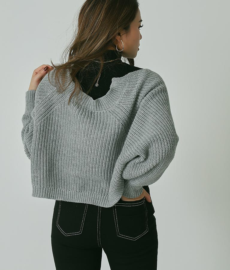 ニットクロップドボレロ 794-8410